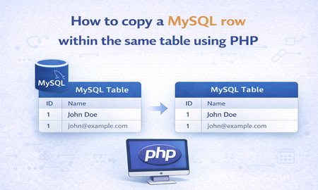 How to copy a MySQL row within the same table using PHP